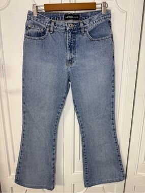 VTG Express Light Blue Extreme Flare Jeans for Women